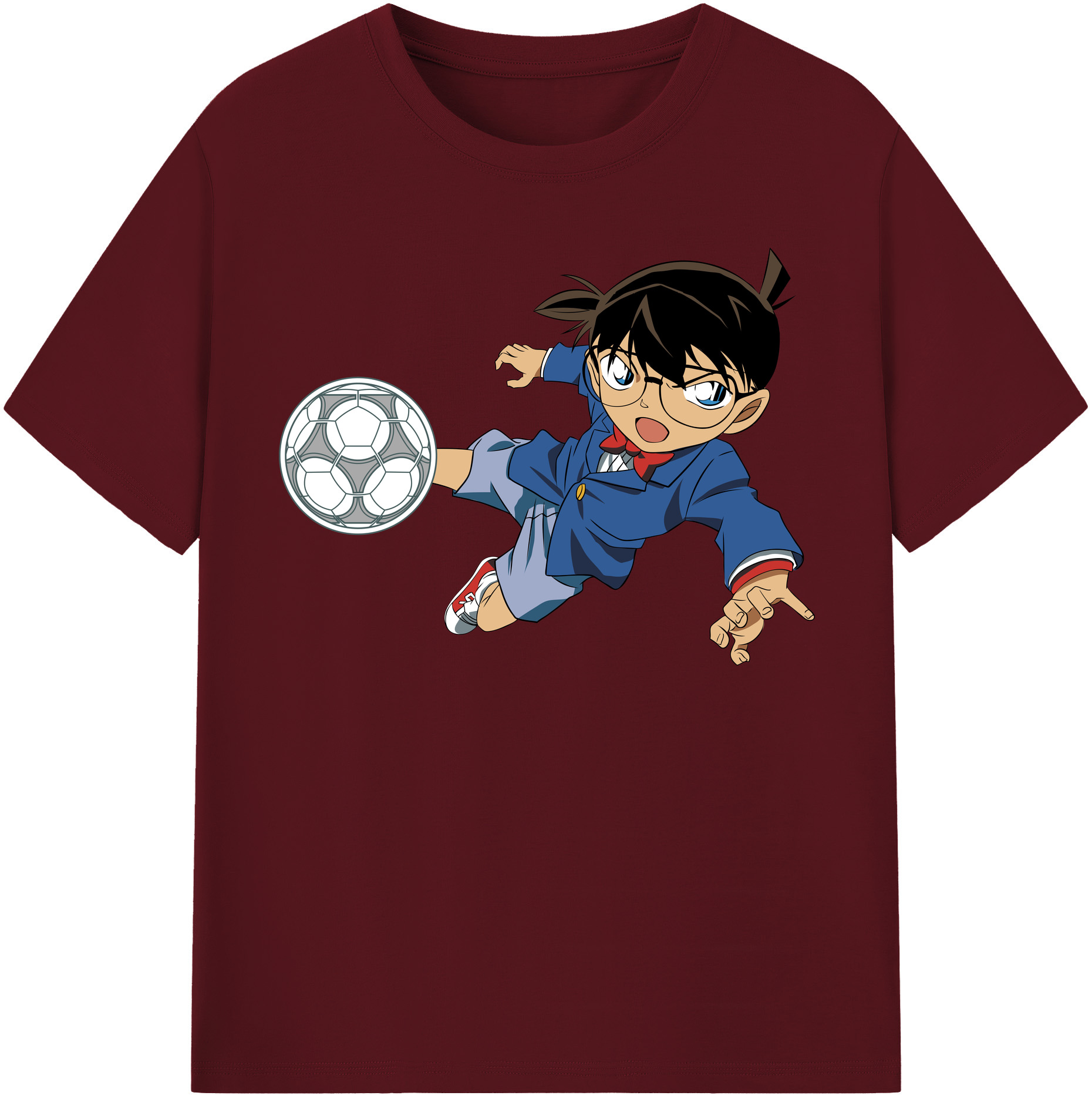 （画像用） 名探偵コナン 江戸川 コナン Detective Conan Conan Edogawa 綿100％半袖Tシャツ（フロントプリント）